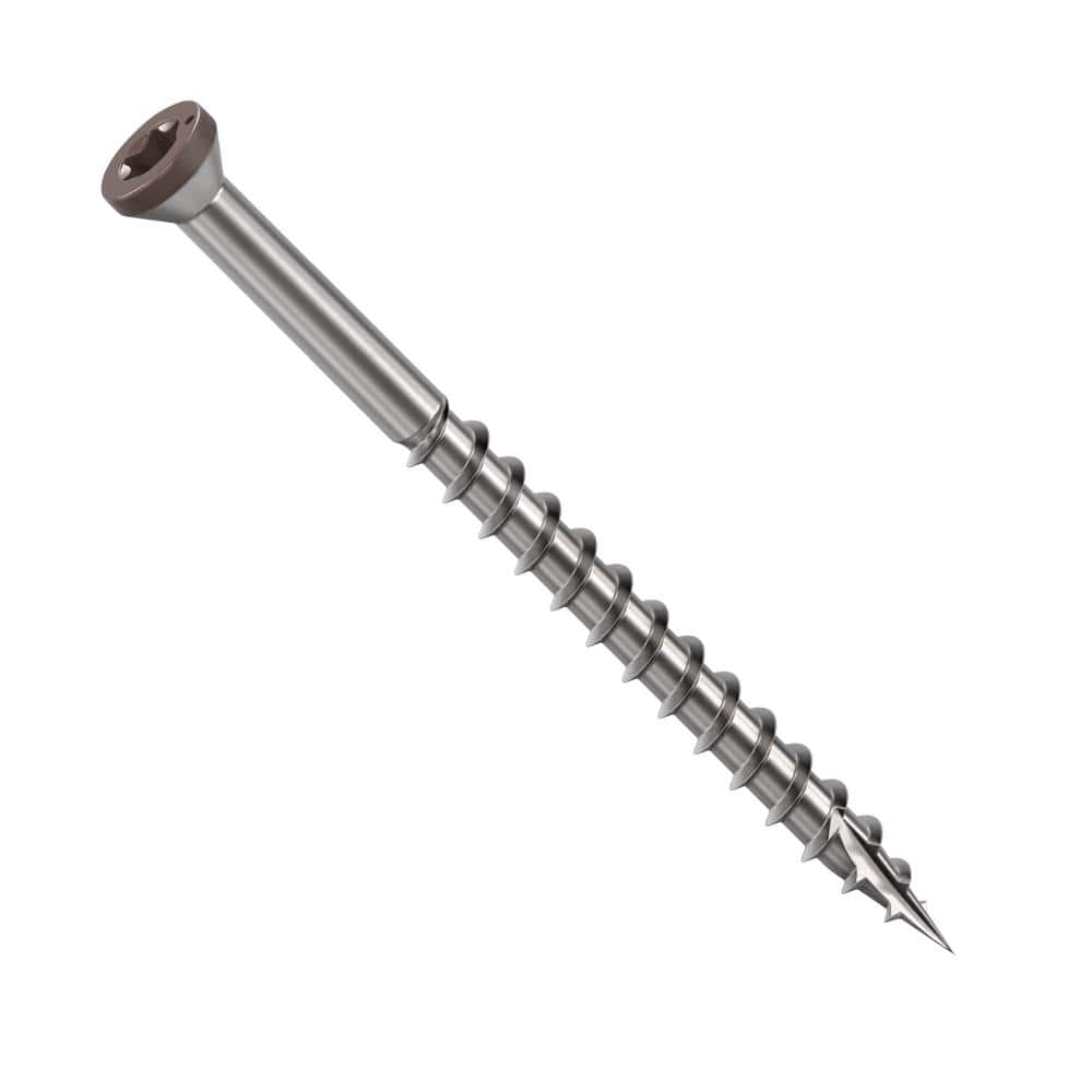 CAMO 2-1/2 in. #8 316 Stainless Steel Dark Brown Premium Star Drive Trim Screws (350-Count) (1)