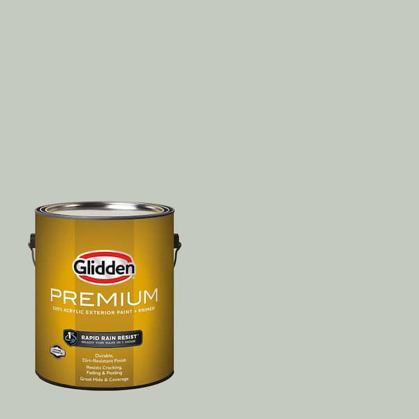 Glidden Premium 1 gal. PPG1128-3 Life Lesson Semi-Gloss Exterior Latex Paint (2)