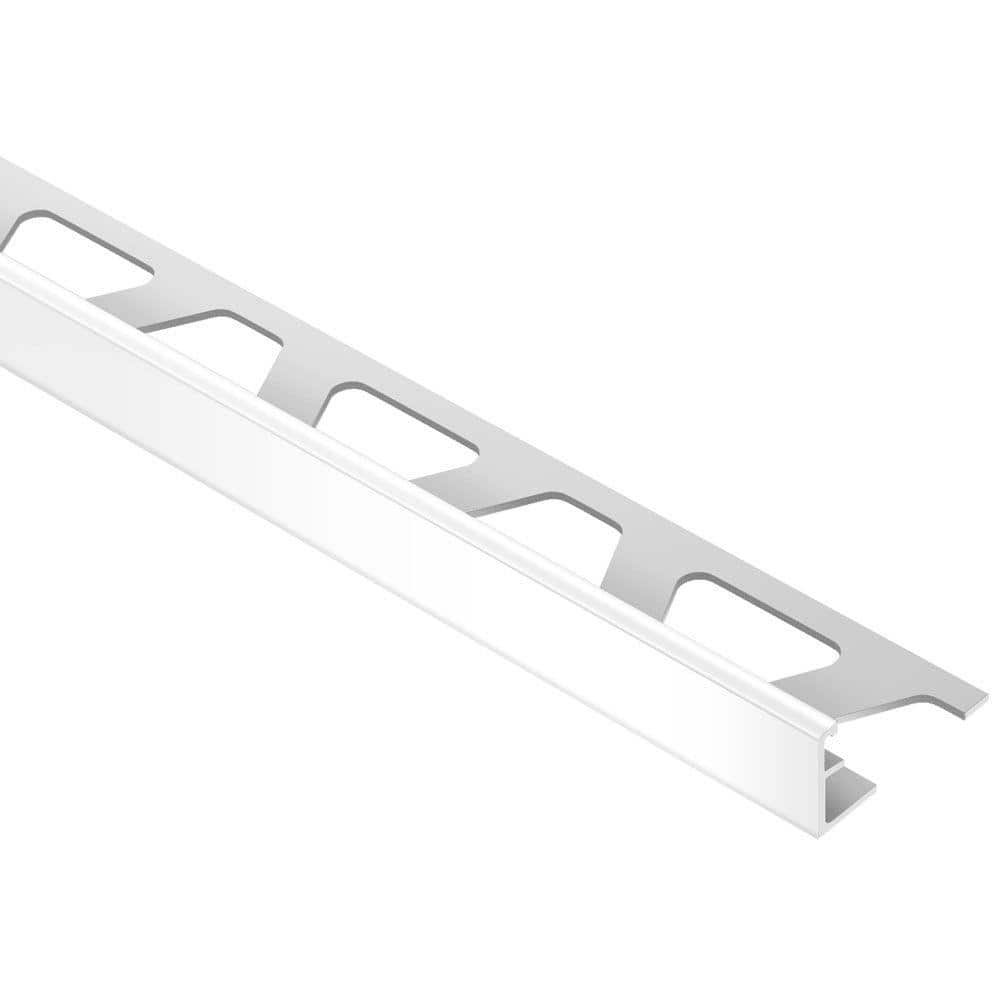 Schluter Jolly-P Bright White . 5 in. x 98.5 in. PVC L-Angle Tile Edging Trim (2)