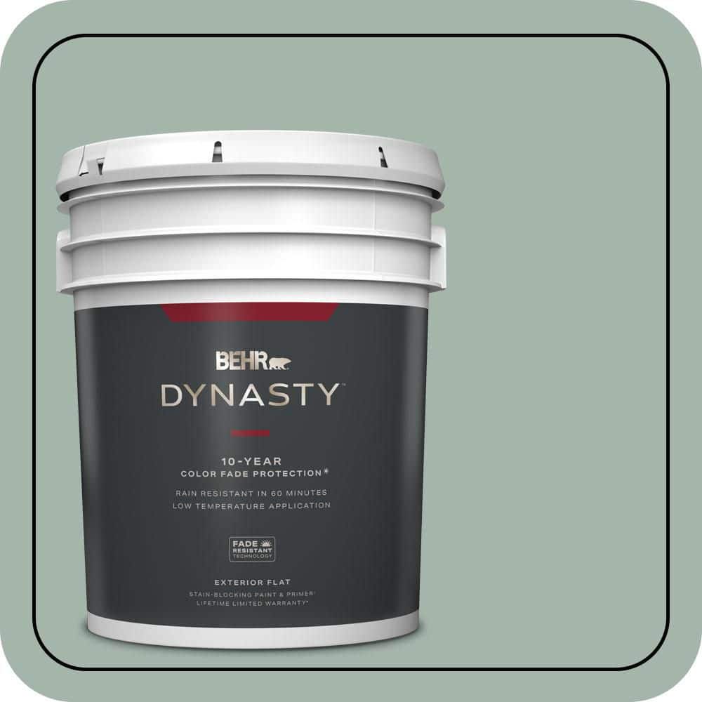 BEHR DYNASTY 5 gal. #460E-3 Smokey Slate Flat Exterior Stain-Blocking Paint & Primer
