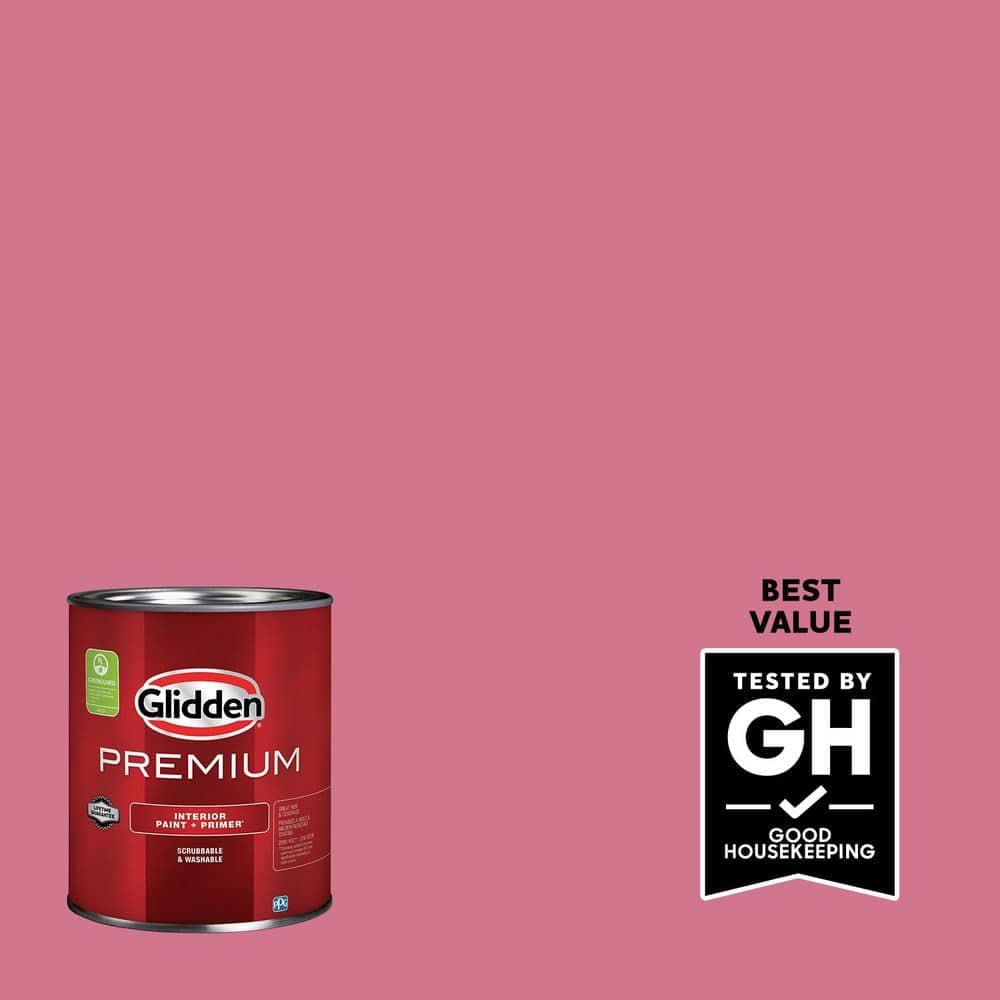 Glidden Premium 1 qt. Razzberries PPG1183-5 Eggshell Interior Latex Paint