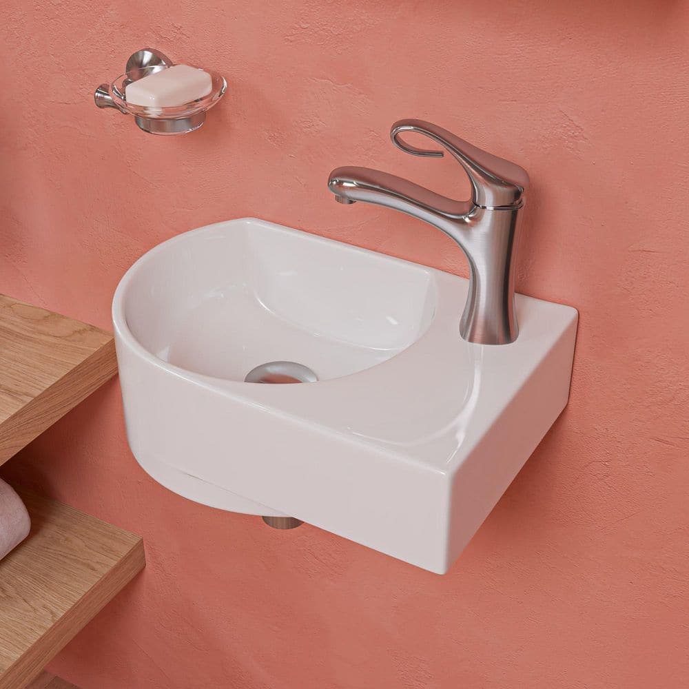 ALFI BRAND 16 in. Porcelain Wall Mount Sink Basin in White (1)