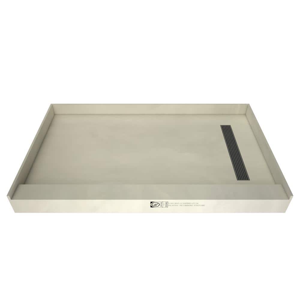 Tile Redi Redi Trench 32 in. 60 in. Single Threshold Shower Base with Drain and Trench Grate