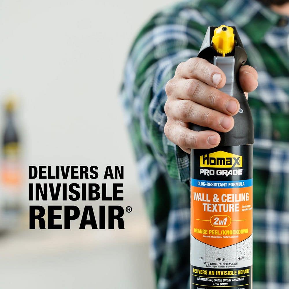 Homax Pro Grade 16 oz. 2-in-1 Orange Peel and Knockdown Interior Wall and Ceiling Water Based Texture Spray (2)