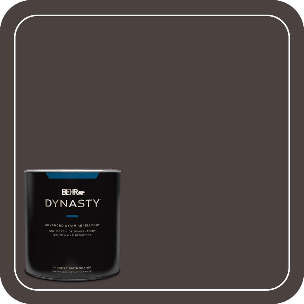BEHR DYNASTY 1 qt. #PPU5-20 Sweet Molasses Satin Enamel Interior Stain-Blocking Paint and Primer