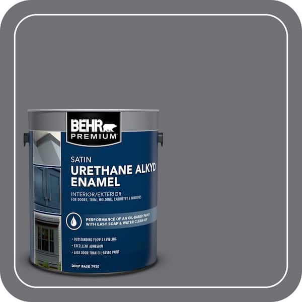 BEHR PREMIUM 1 gal. #PPU18-03 Antique Tin Urethane Alkyd Satin Enamel Interior/Exterior Paint (2)
