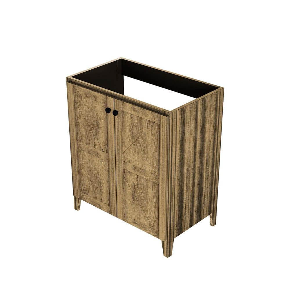LuckByte 30 in. Bathroom Foldable Floor-Standing Vanity Cabinet without Top without Basin