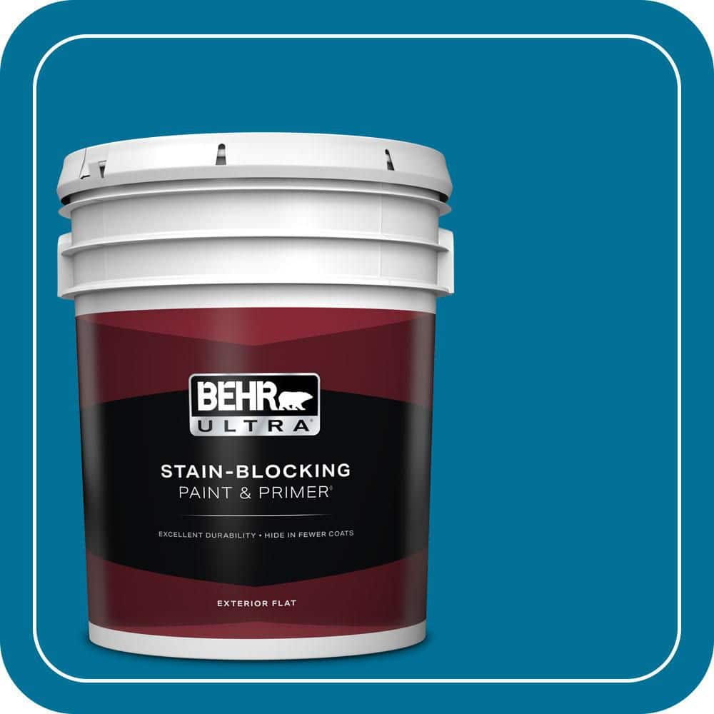 BEHR ULTRA 5 gal. #S-G-530 Glacier Lake Flat Exterior Paint & Primer