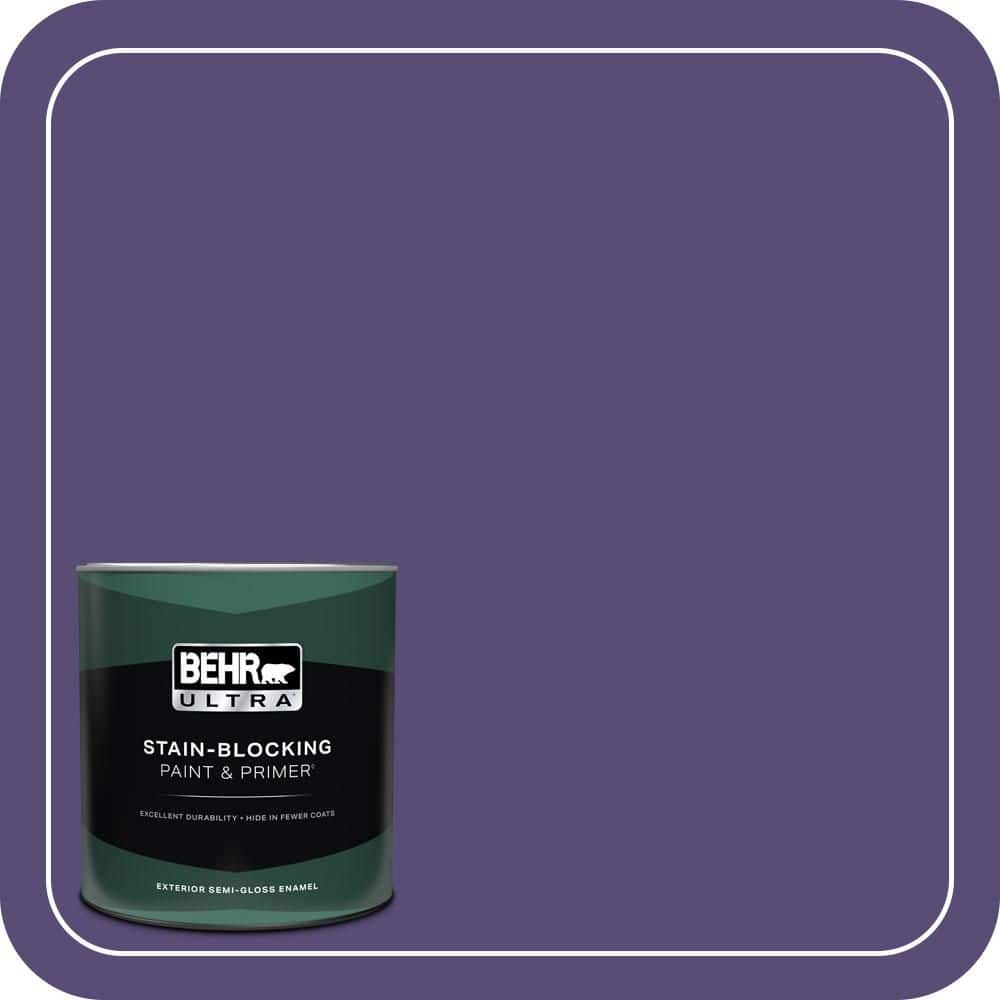 BEHR ULTRA 1 qt. #MQ5-42 Perpetual Purple Semi-Gloss Enamel Exterior Paint & Primer
