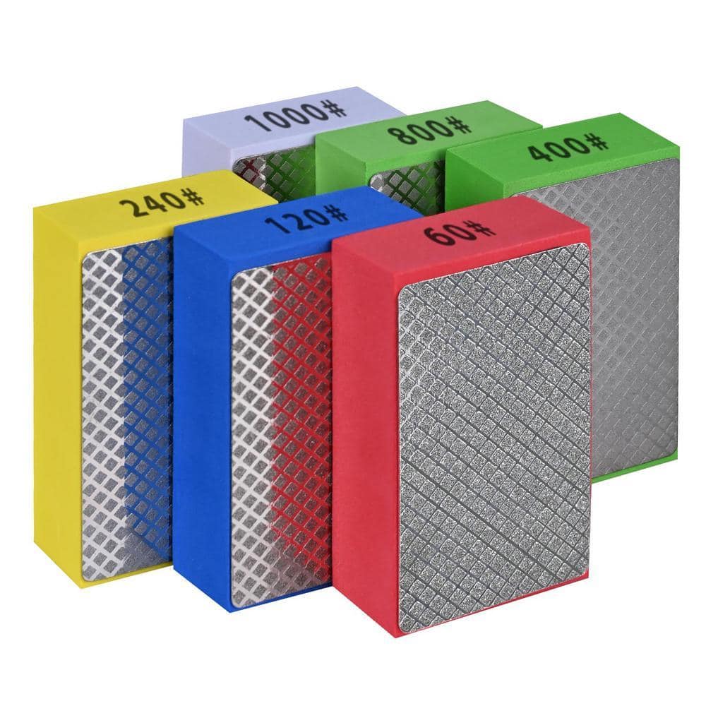 Angel Sar 6-Pieces Diamond Hand Polishing Pads, Tile Polishing Pads for Grinder Ceramic Tile Glass Grinding (1)