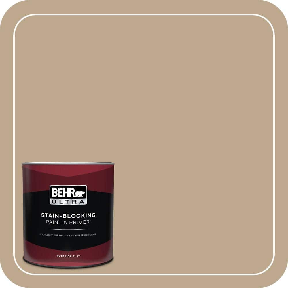 BEHR ULTRA 1 qt. #MQ2-25 British Khaki Flat Exterior Paint & Primer