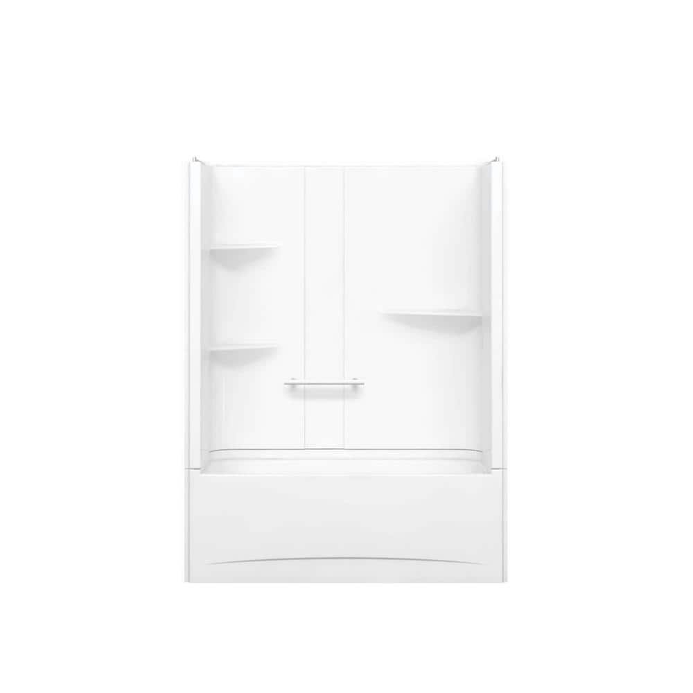 MAAX Camelia TS 33 in. x 60 in. x 79 in. Bath and Shower Kit with Right Hand Drain in White