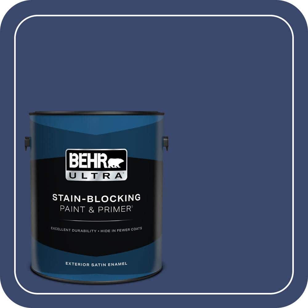 BEHR ULTRA 1 gal. #T11-19 Starlit Night Satin Enamel Exterior Paint & Primer