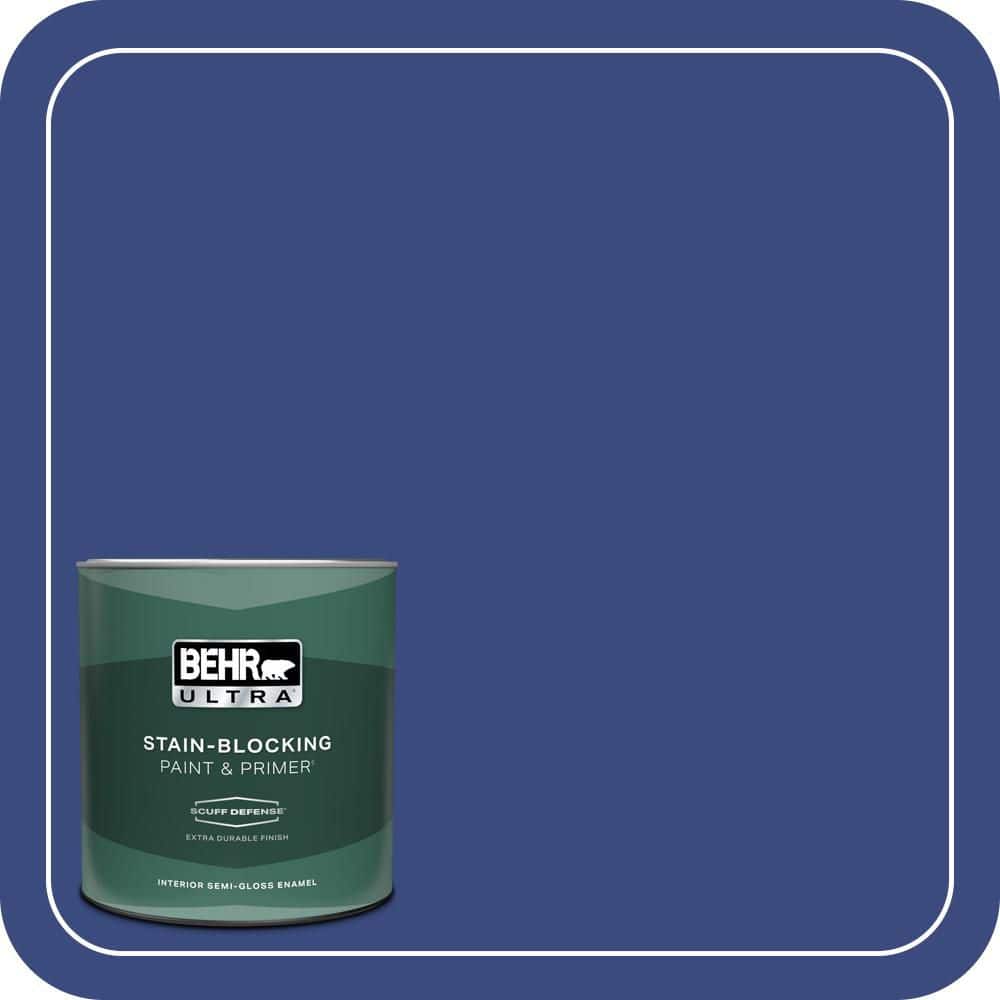 BEHR ULTRA 1 qt. #P530-7 Tanzanite Extra Durable Semi-Gloss Enamel Interior Paint & Primer