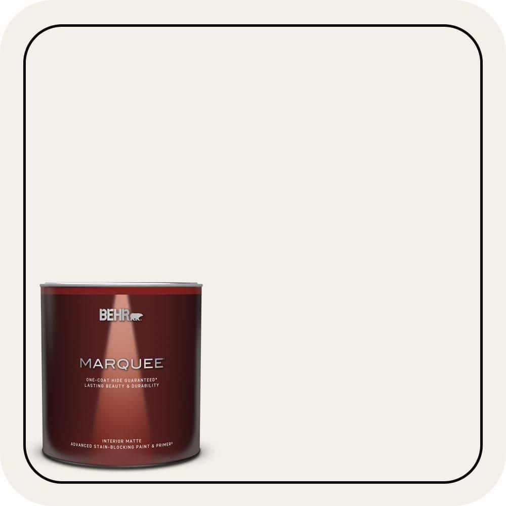 BEHR MARQUEE 1 qt. #PWN-15 Silk Pillow Matte Interior Paint & Primer