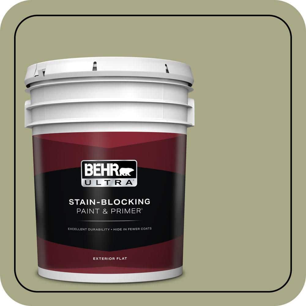 BEHR ULTRA 5 gal. #S360-4 Meditation Time Flat Exterior Paint & Primer