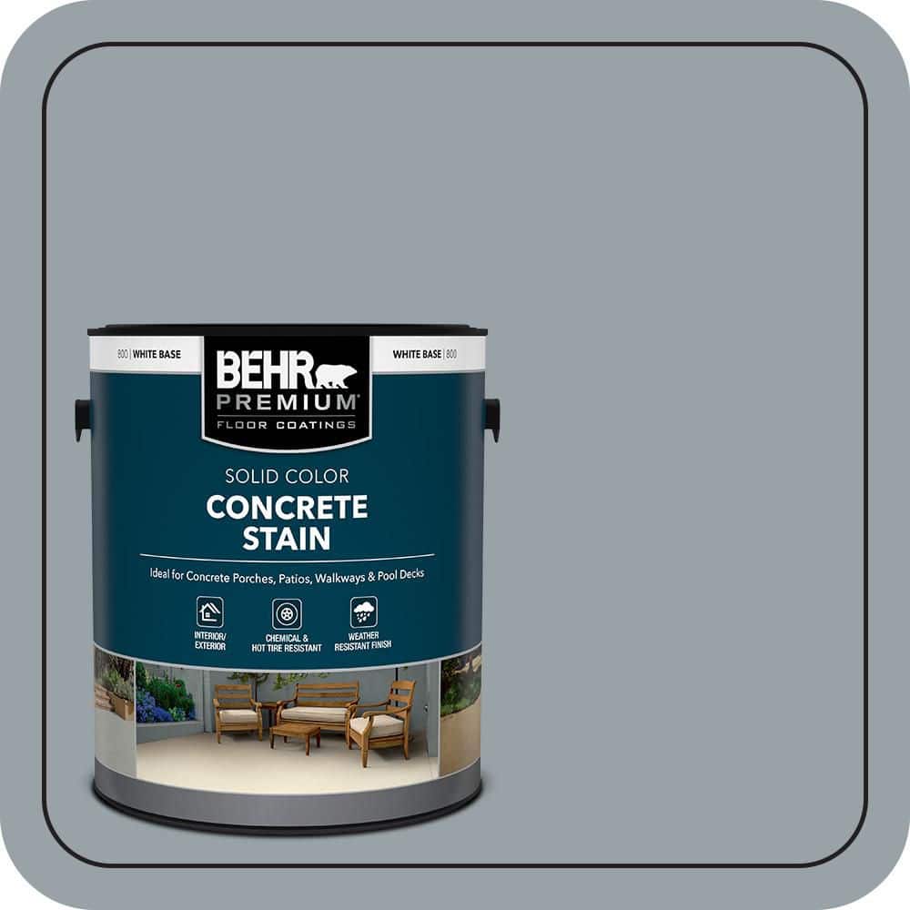 BEHR PREMIUM 1 gal. #PFC-57 Silver Spur Solid Color Flat Interior/Exterior Concrete Stain (1)