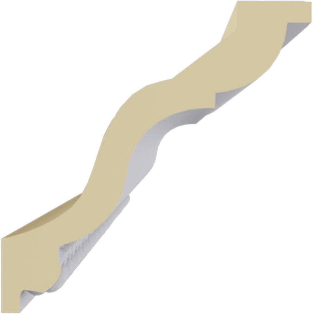 Ekena Millwork 3-3/8 in. x 3-3/8 in. x 94-1/2 in. Polyurethane Foster Crown Moulding (3)