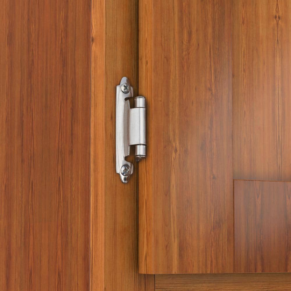 Richelieu Hardware (20-Pack) Brushed Nickel Semi-Concealed Self-Closing Variable Overlay for Face Frame Cabinet Hinge (2)