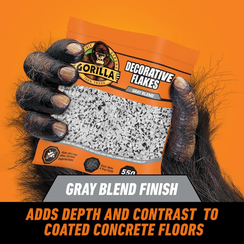 Gorilla 1 lb. Gray/High Gloss Premium Interior Concrete Decorative Flakes (6-Pack) (2)