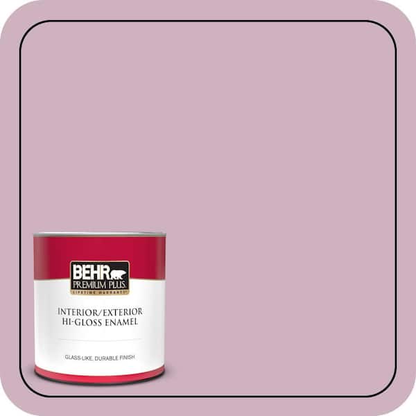 BEHR PREMIUM PLUS 1 qt. #S120-3 Candlelight Dinner Hi-Gloss Enamel Interior/Exterior Paint & Primer (2)