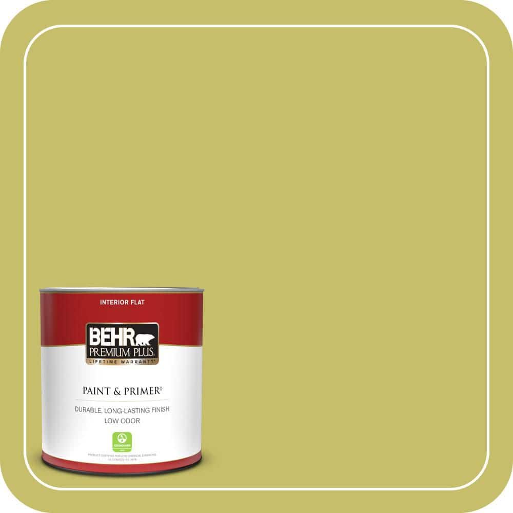 BEHR PREMIUM PLUS #P350-5 Go Go Lime Enamel Interior Stain-Blocking Paint and Primer (1)