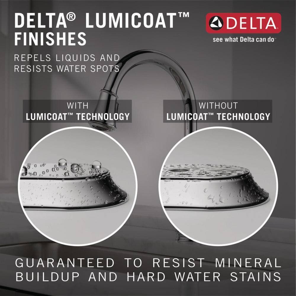 Delta Stryke 2.44 in. 10.75 in. Lumicoat Metal Kitchen Faucet Deck Plate (3)