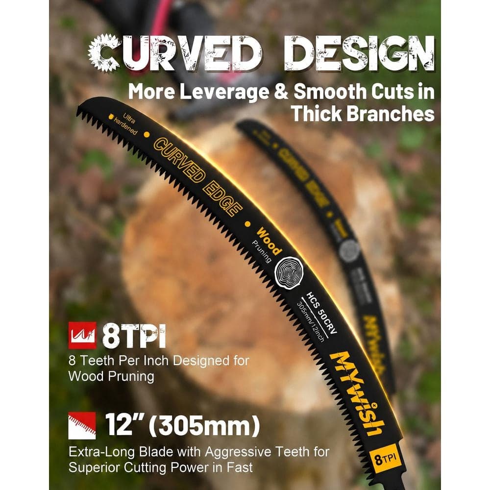 MYWISH 12 in. 8 TPI High-Carbon Steel Curved Reciprocating Saw Blades for Wood Pruning (3-Pack) (2)