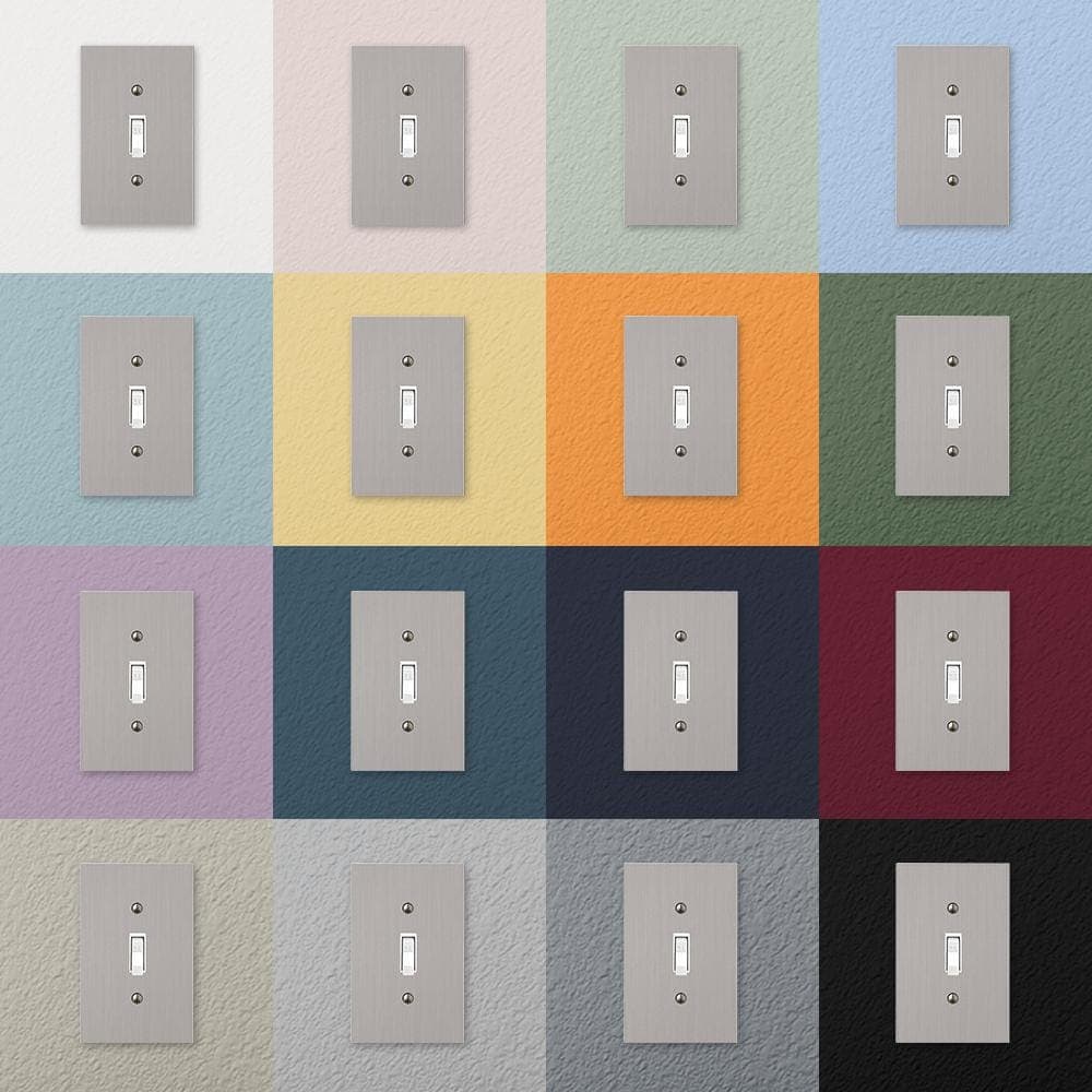 AMERELLE Barnard 1 Gang Coax Metal Wall Plate - Brushed Nickel (3)