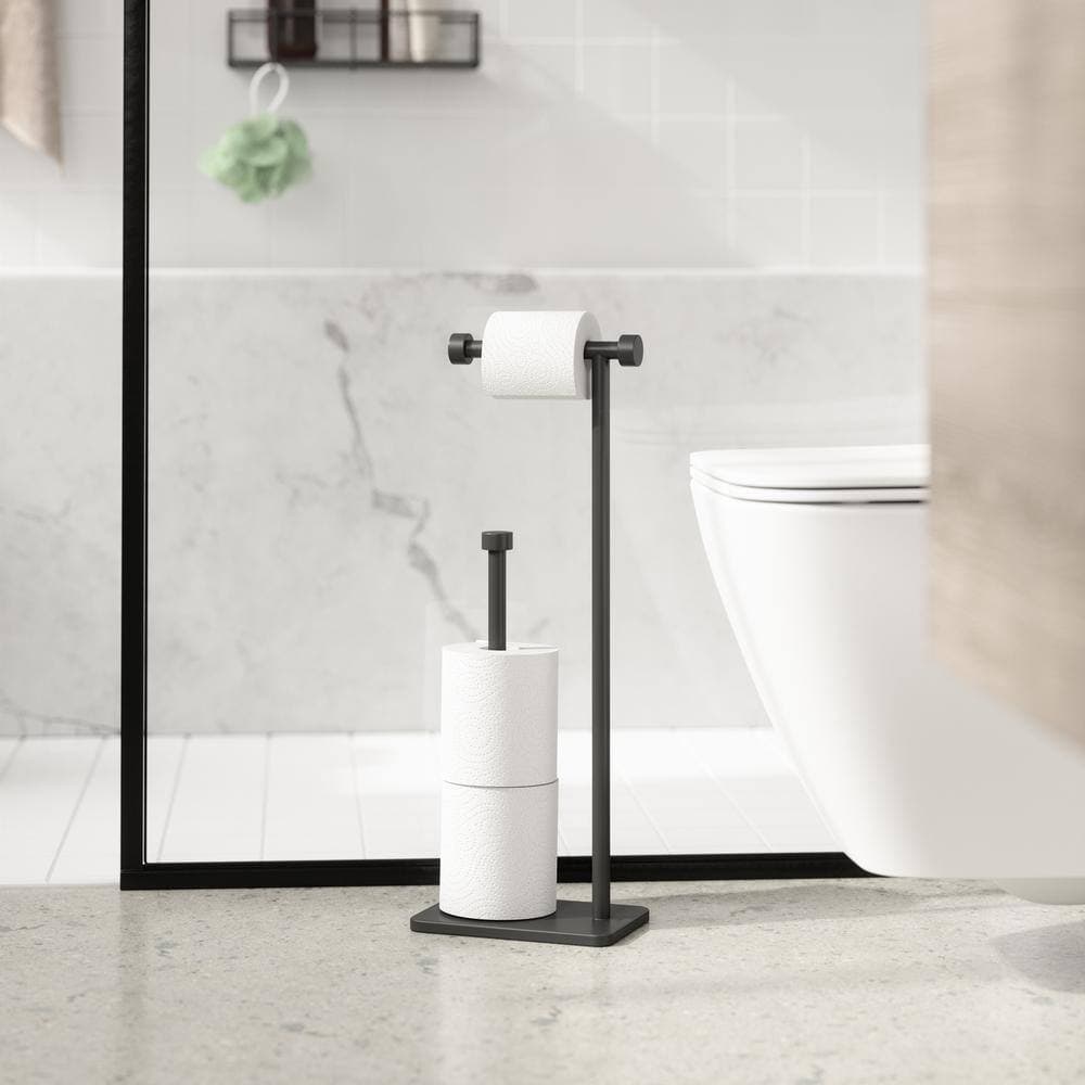 Umbra Cappa Toilet Paper Holder and Reserve Black (3)