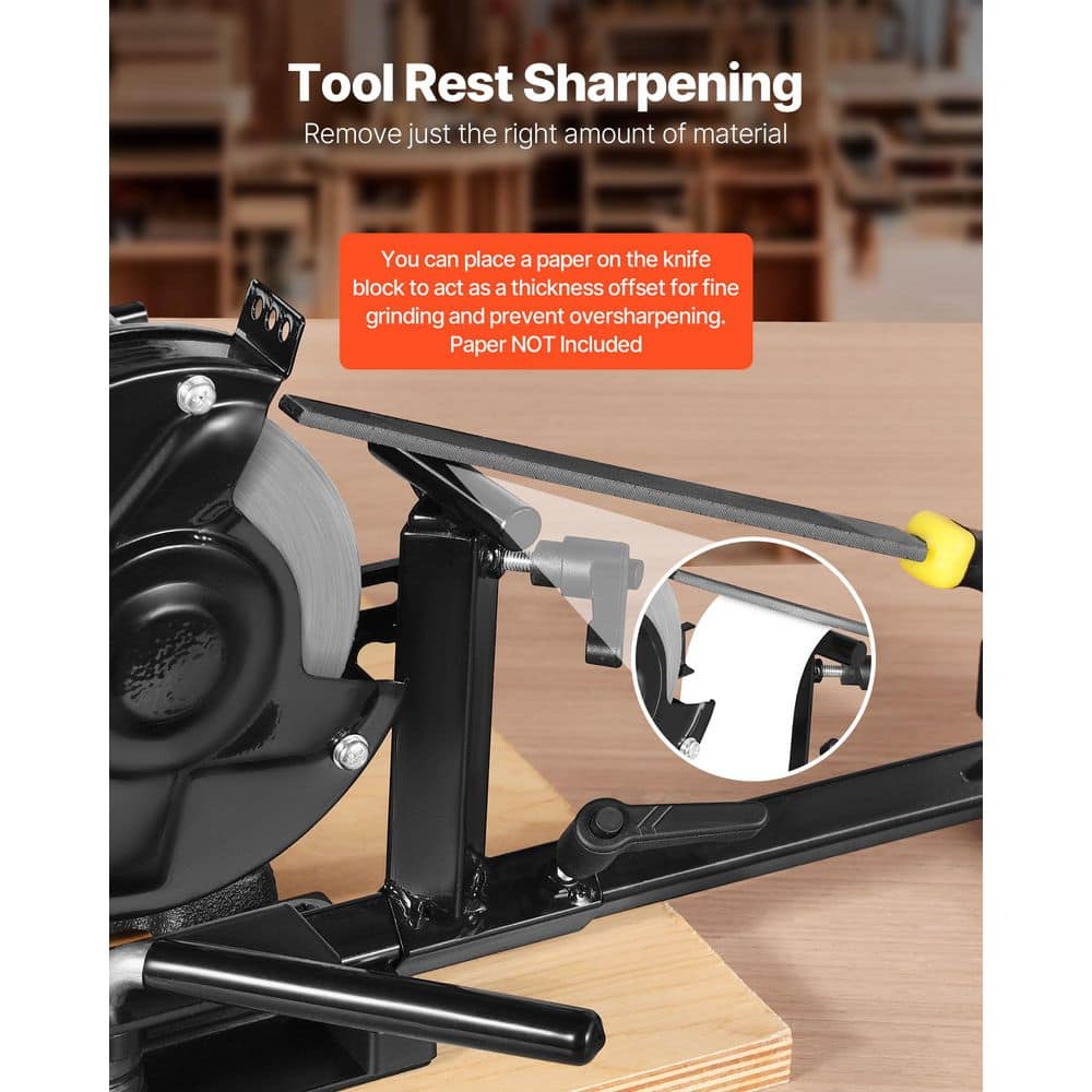 SKYSHALO Multi-Grind Sharpening Jig for 6 in. & 8 in. Pro Grind Sharpening System with Platform Jig, Tool Rest Bar, Setup Block (2)