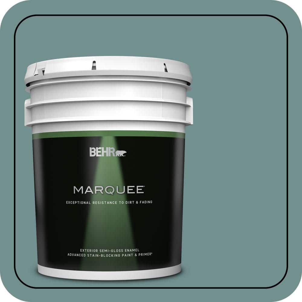 BEHR MARQUEE 5 gal. #PPU12-03 Dragonfly Semi-Gloss Enamel Exterior Paint & Primer