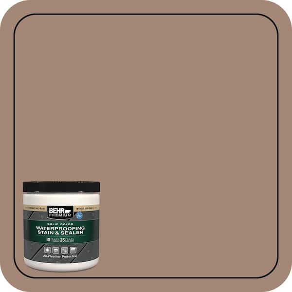 BEHR PREMIUM 8 oz. #PFC-19 Pyramid Solid Color Waterproofing Exterior Wood Stain and Sealer Sample (2)
