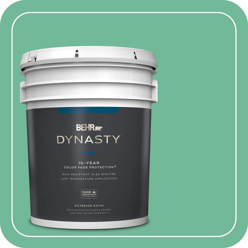 BEHR DYNASTY 5 gal. #MQ6-41 Farmers Market Satin Enamel Exterior Stain-Blocking Paint & Primer
