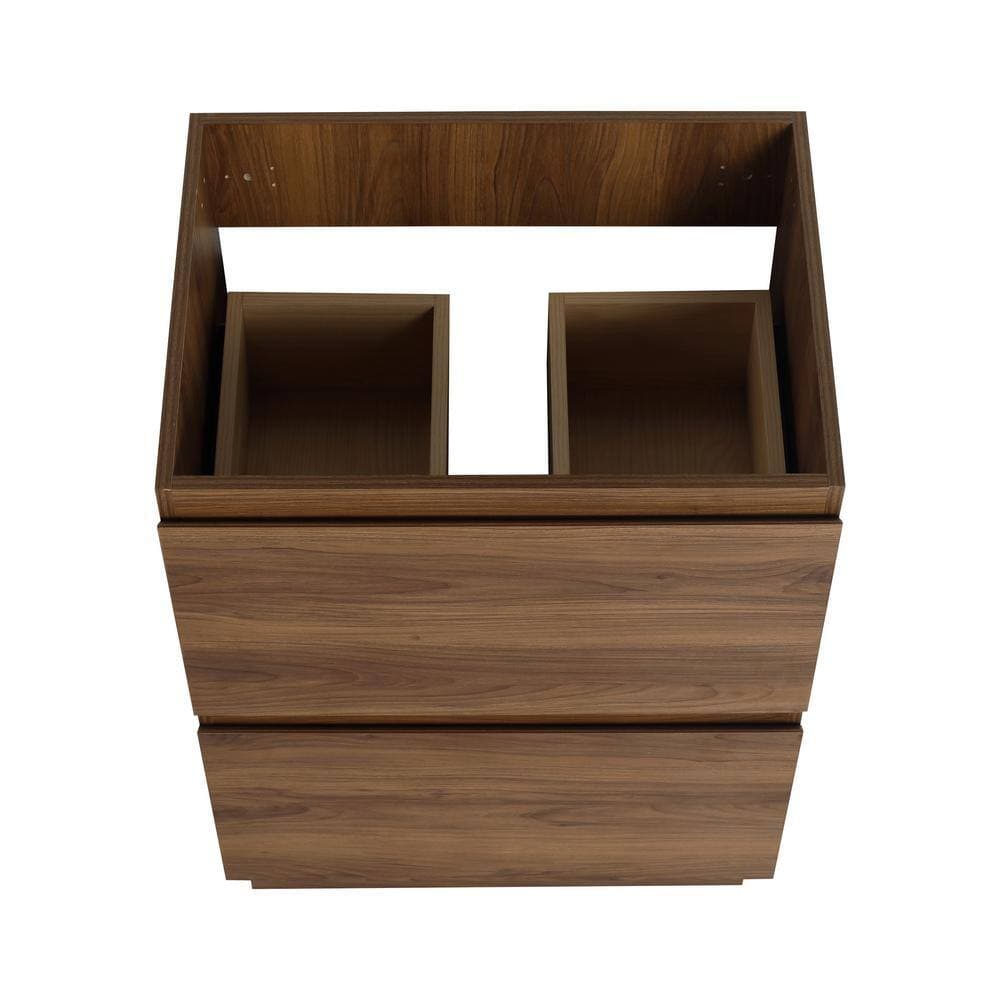 Lycvki 23.22 in. W x 17.91 in. D x 30.62 in. H Bath Vanity Cabinet without Top in Dark Brown with 2 Drawers (3)