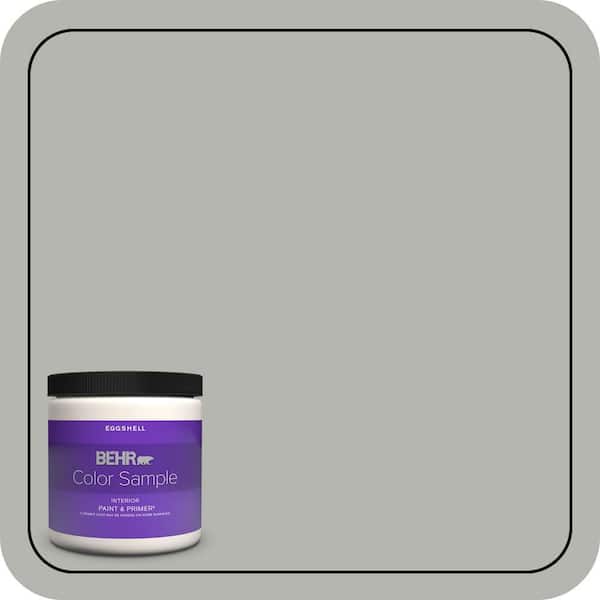 BEHR PREMIUM PLUS 8 oz. #PPU25-08 Heirloom Silver Eggshell Enamel Interior Paint & Primer Color Sample (2)
