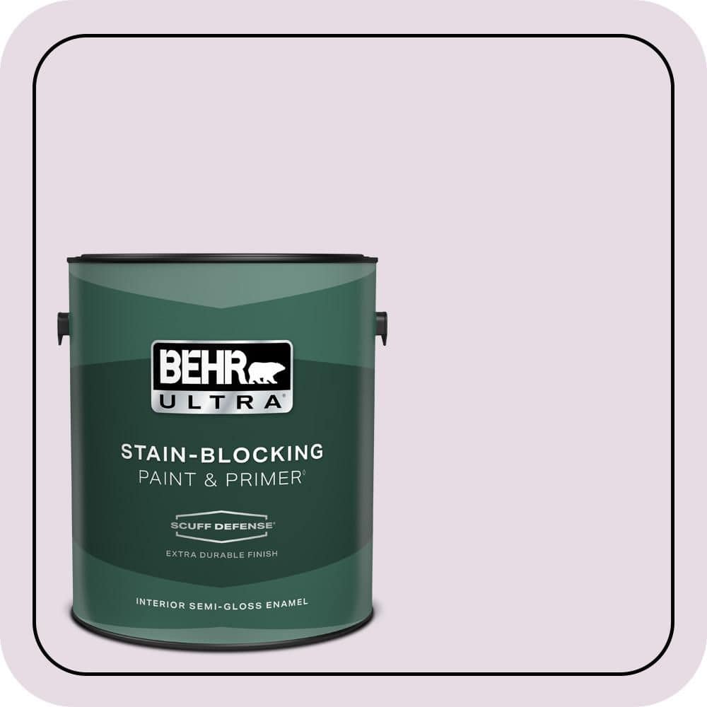 BEHR ULTRA 1 gal. #M100-1A Not Quite Purple Extra Durable Semi-Gloss Enamel Interior Paint & Primer (1)