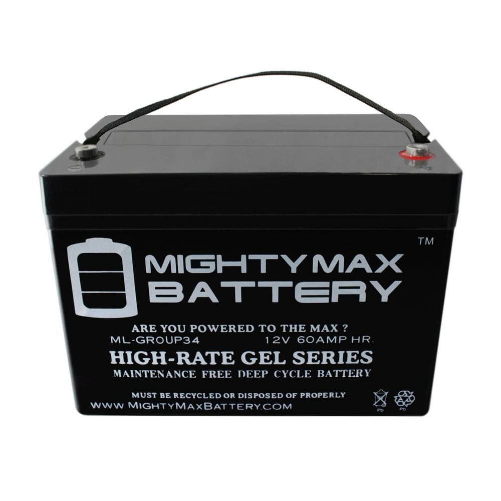 MIGHTY MAX BATTERY 12-Volt GROUP 34 REPLACEMENT BATTERY FOR PERMOBIL 300 SERIES WHEELCHAIRS (3)
