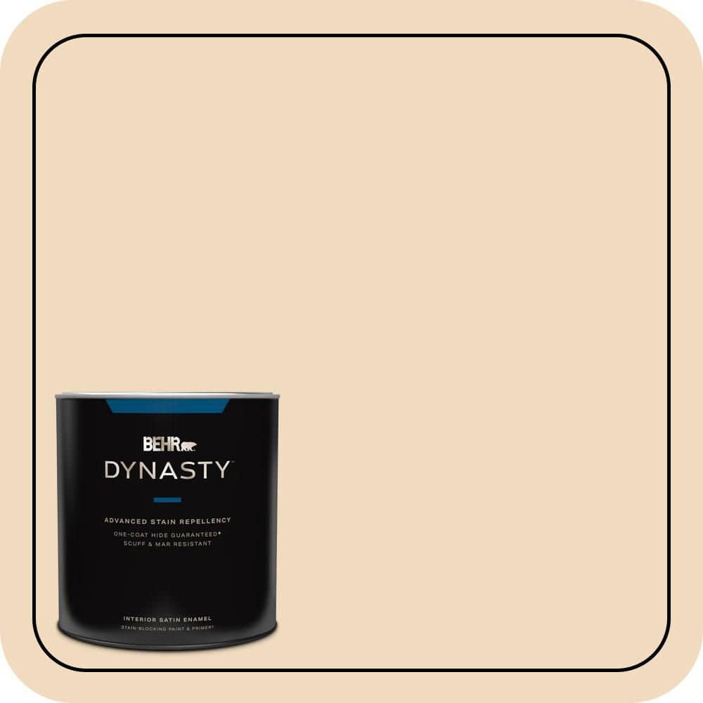 BEHR DYNASTY 1 qt. #S270-1 Frosted Toffee Satin Enamel Interior Stain-Blocking Paint and Primer