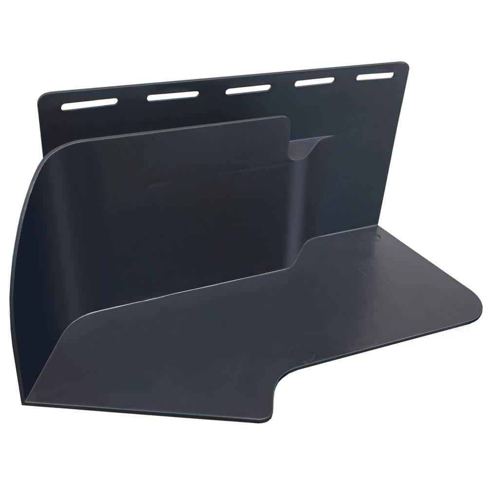 J'D OUT KICKOUT 3.75 in. x 8 in., Polypropylene Roof to Wall Kickout Flashing/Water Diverter, Black Left