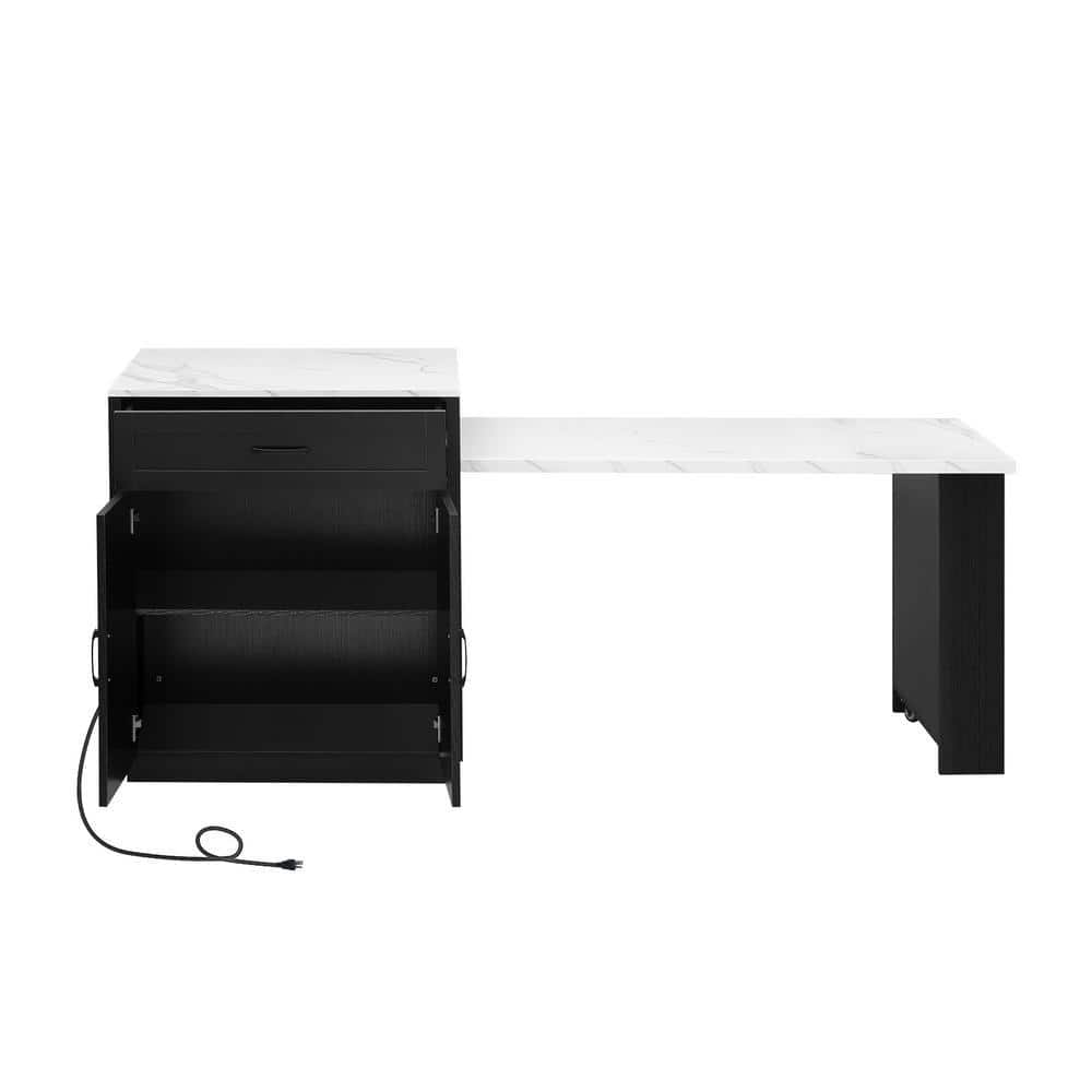 COWLOWN 31.5 in. W x 27.6 in. D x 36.2 in. H Bathroom Black Linen Cabinet (1)