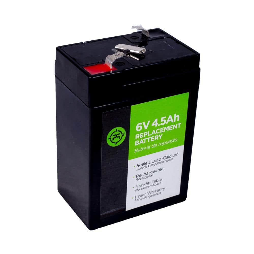 Unbranded Lead Acid 4.5 Ah 6 Volt Black Replacement Battery (2)