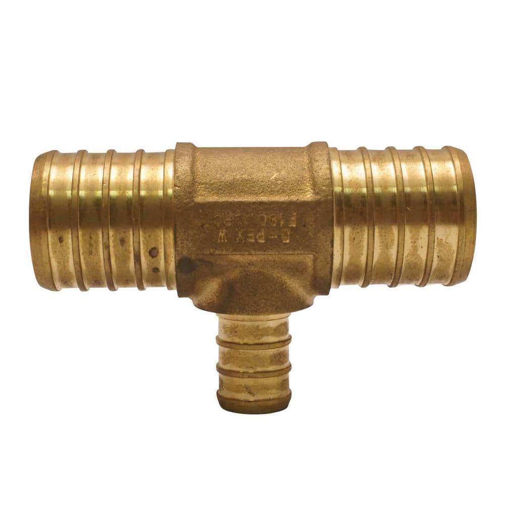 Apollo 1 in. x 1 in. x 1/2 in. Brass PEX-B Barb Reducing Tee