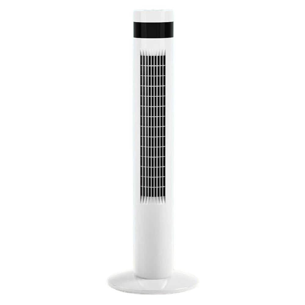 Adrinfly 36 in. 3-Fan Speeds Tower Fan in White Finish with Remote Control Standing Bladeless Timer Oscillating Quiet in White (1)