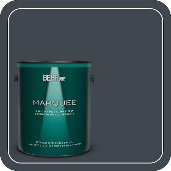 BEHR MARQUEE 1 gal. #PPU25-23 Winter Way Semi-Gloss Enamel Interior Paint & Primer (2)