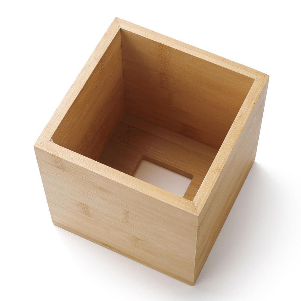 KHKFY Tissue Box Cover Square Bamboo Holder 5.7 x 5.7 x 5.7 in. for Bathroom Bedroom Office Living Room Decor (3)