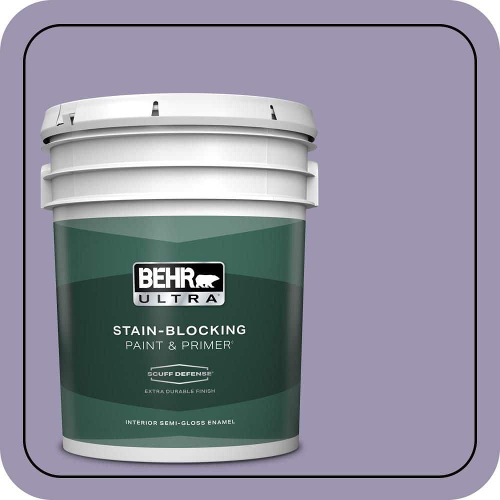 BEHR ULTRA 5 gal. #S570-4 Night Music Extra Durable Semi-Gloss Enamel Interior Paint & Primer