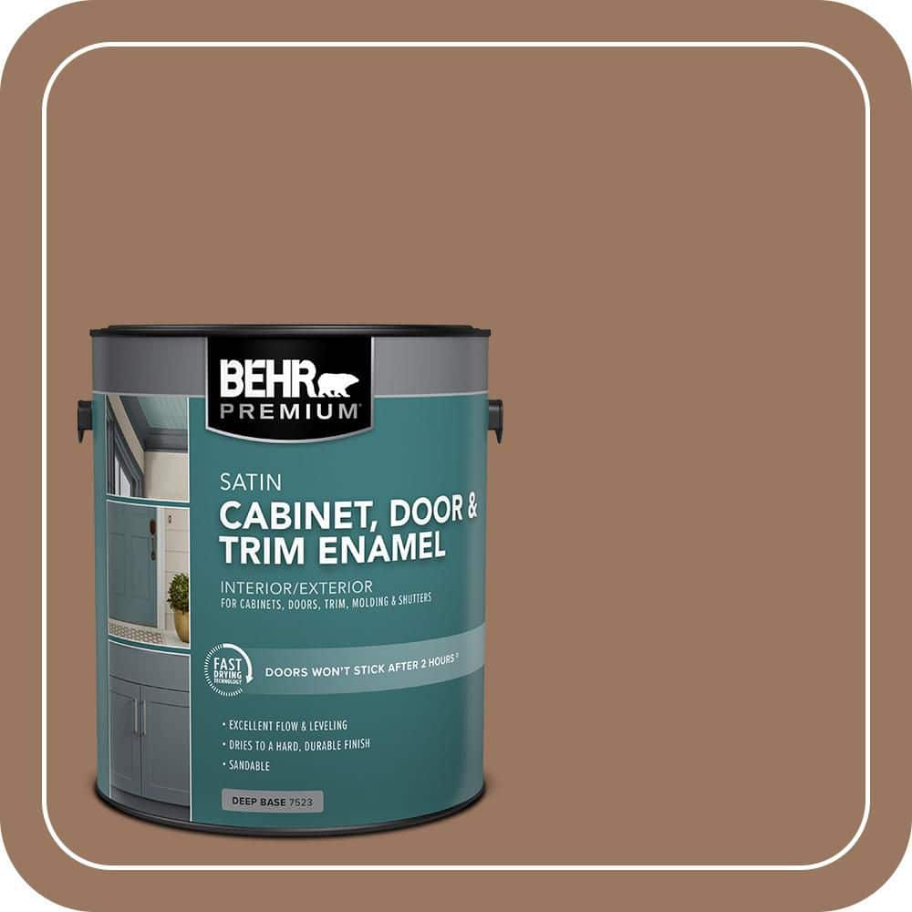 BEHR PREMIUM 1 gal. #MS-18 Clay Brown Satin Enamel Interior/Exterior Cabinet, Door & Trim Paint
