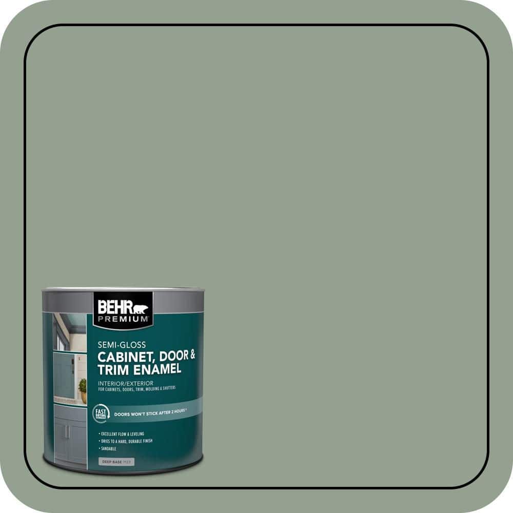 BEHR PREMIUM 1 qt. #N400-4 Forest Path Semi-Gloss Enamel Interior/Exterior Cabinet, Door & Trim Paint