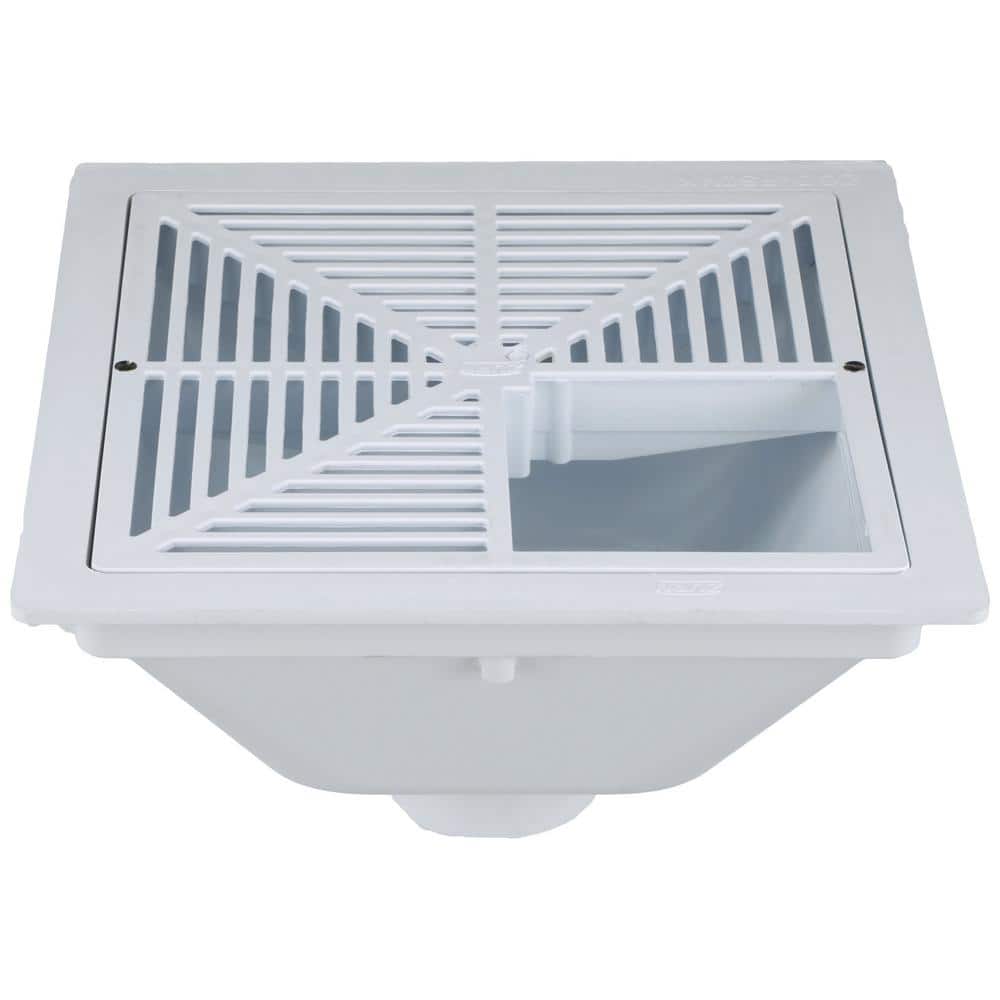 Zurn EZ PVC Slab on Grade Square Drain with 6 in. Nickel Bronze Strainer and 2 in. x 3 in. Outlet (2)